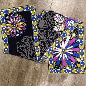 Emilio Pucci long skinny silk scarf